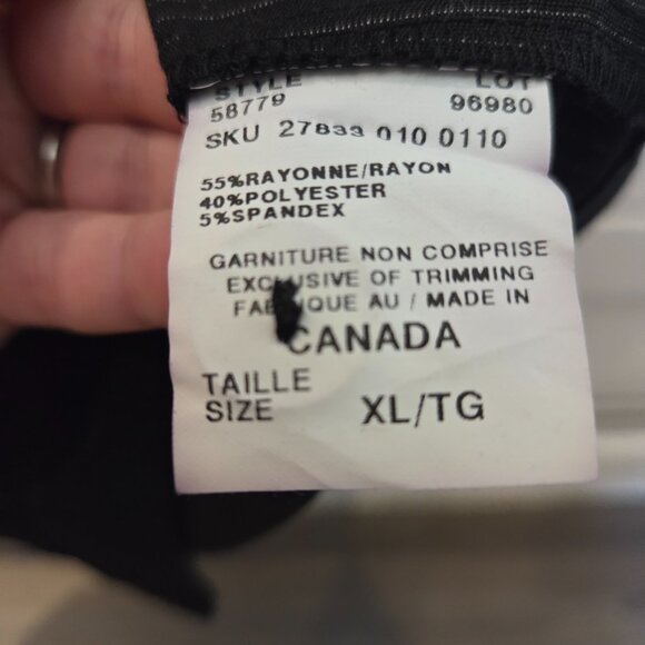 Vintage Le Château Black Pinstripe Long Button Dress w/ Belt - Picture 7 of 7